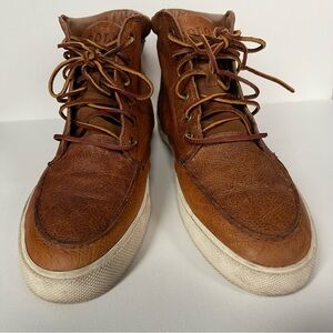 Polo Ralph Lauren Tedd Brown Leather hightop  sneakers size 12 men’s